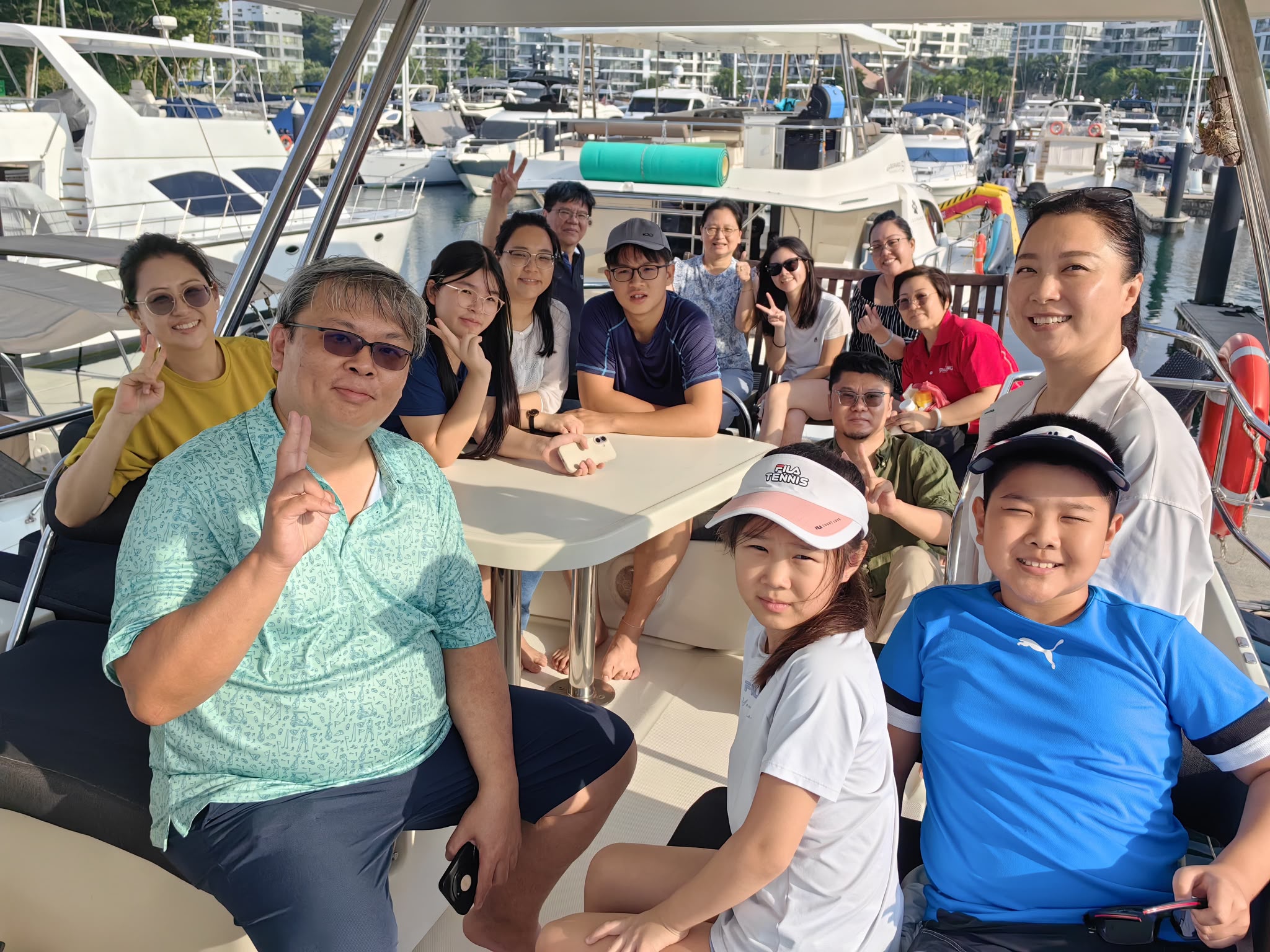 Low Cheng Jun spending a day at the marina with family and friends